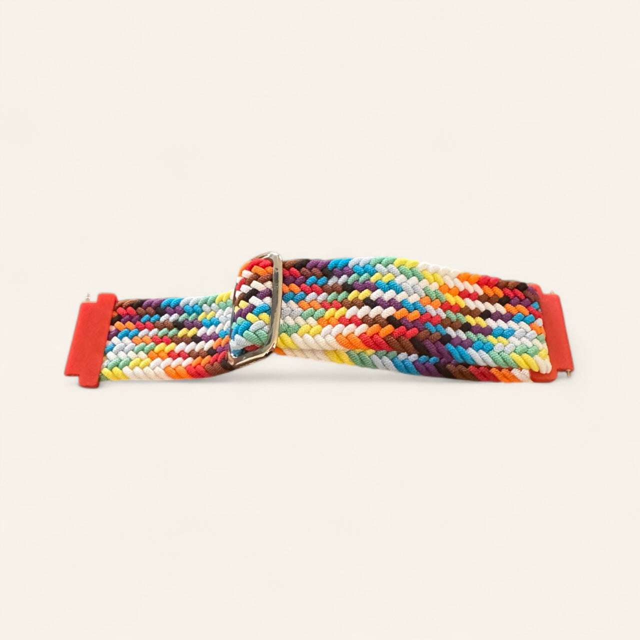 Elastic Nylon 20mm Strap (Black / Rainbow)