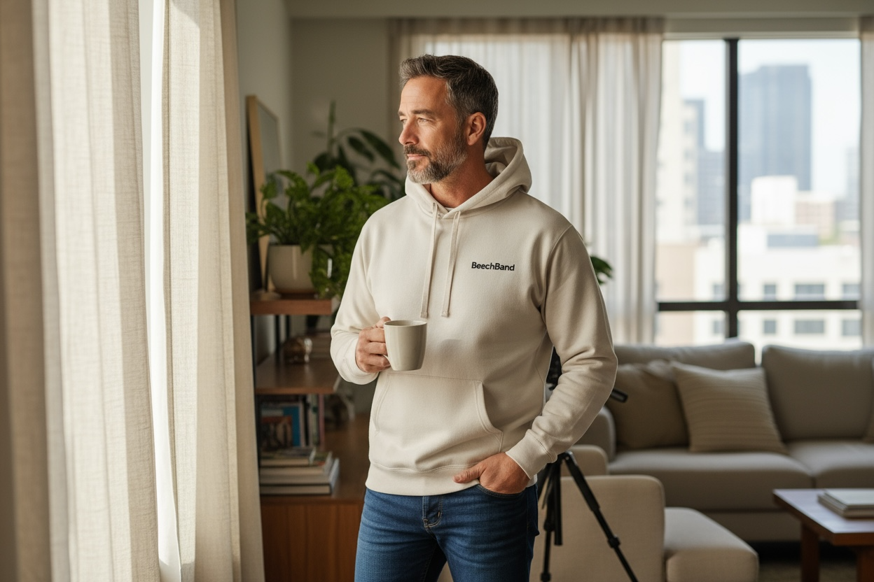 BeechBand Unisex Kapuzenpullover (Schwarz / Sand)