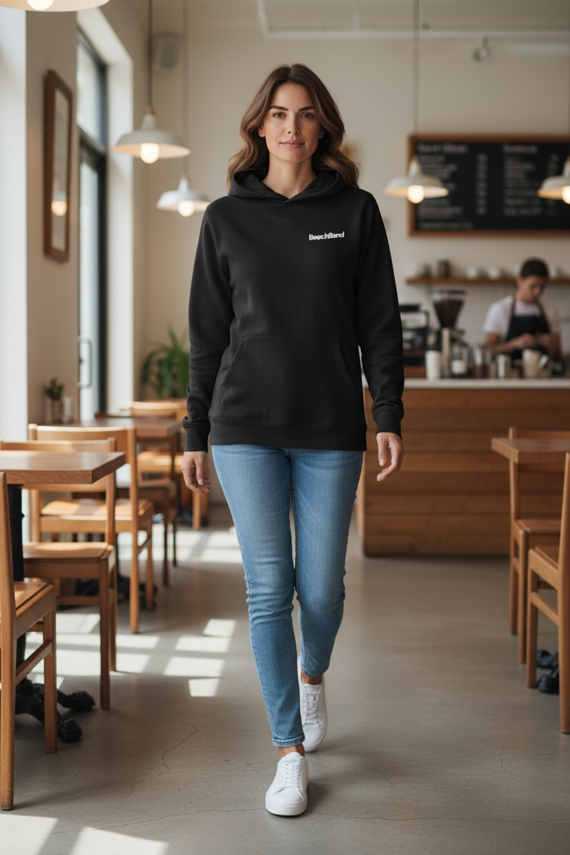 BeechBand Unisex Kapuzenpullover (Schwarz / Sand)