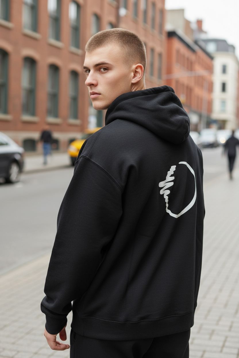 BeechBand Unisex Kapuzenpullover (Schwarz / Sand)